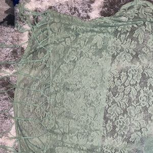 Mint green infinity scarf